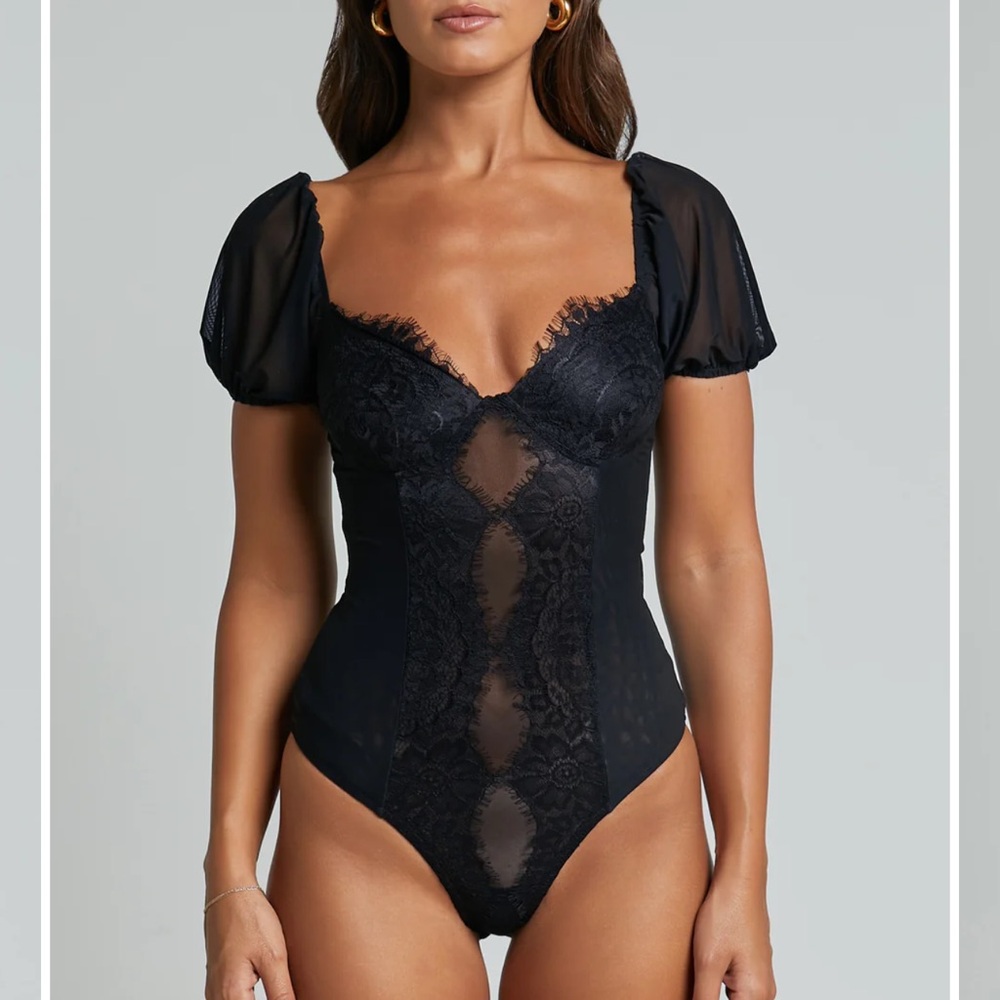 Showpo Black Lace Bodysuit